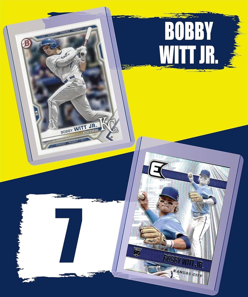 Chaser Bobby Witt Jr. (5) Assorted Baseball Cards Gift Pack - Kansas City Royals - Image 3